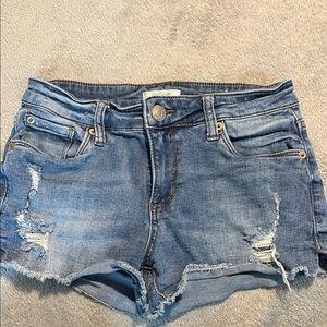 STS Blue Women's Light Blue Distressed Jean Shorts Sz 25